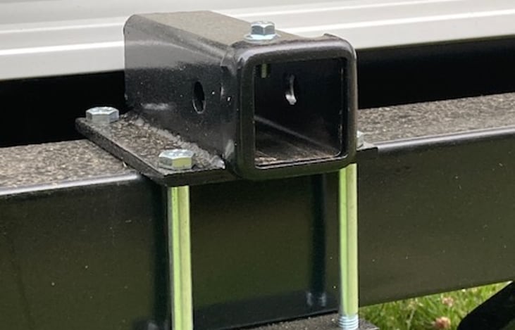 Accessories Hitch, can hold a bicycle rack (available for rent) that can take up to 200 pounds.