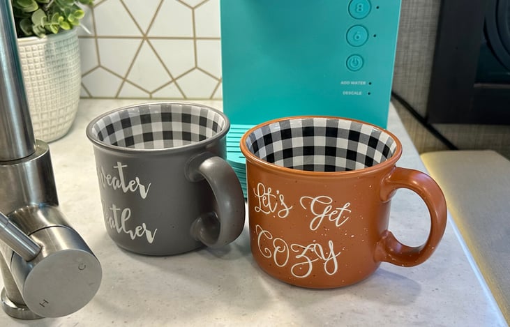 We include a Keurig coffeemaker onboard for your essential morning Java needs.