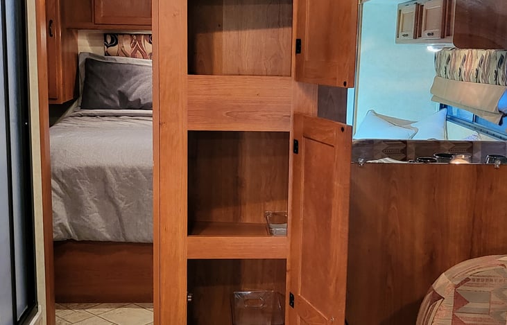 pantry has 5 storage cubbies