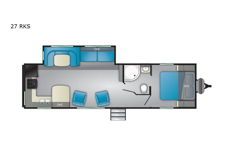 Representative floor plan provided by a trusted RVshare partner.