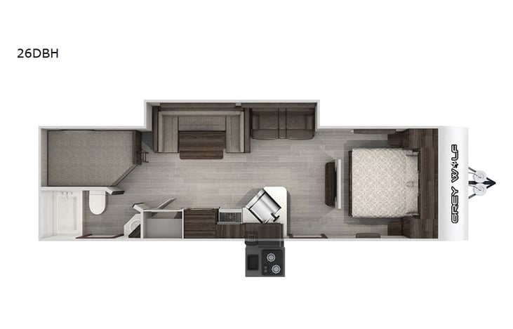 Representative floor plan provided by a trusted RVshare partner.