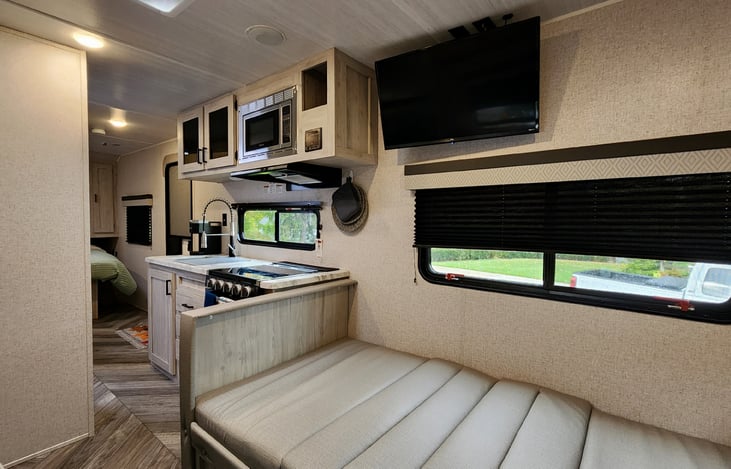 Dinette converted to sleeper