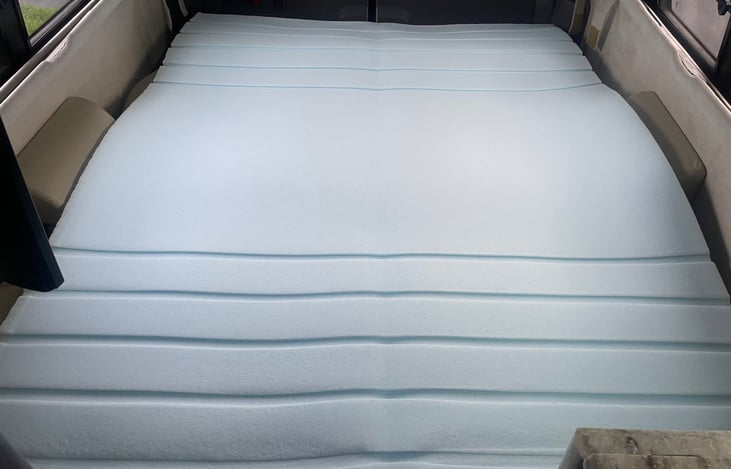 Bed with 2" foam top  for added comfort: Optional free of charge