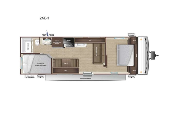 Representative floor plan provided by a trusted RVshare partner.