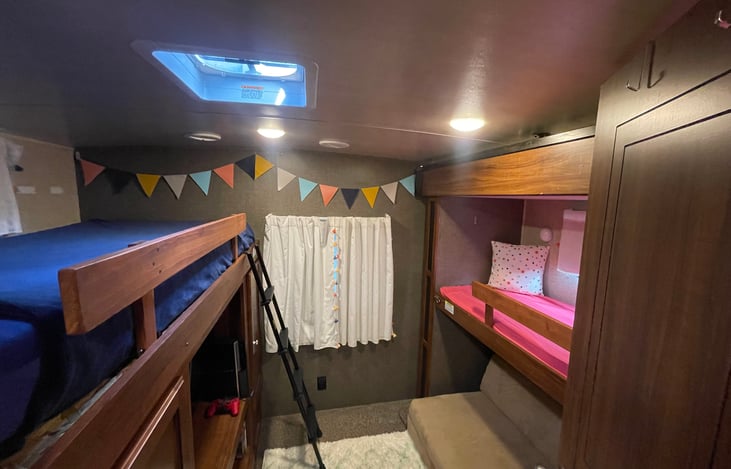 Blackout curtains in all our bedrooms so you can sleep in or enjoy a mid day siesta!