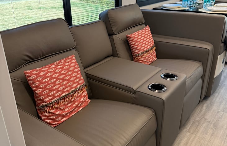 These chairs have heat vibration and reclining what a way to relax