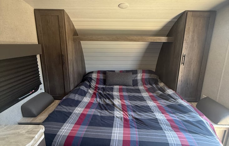 Murphy bed which is a great space saver and super comfortable!