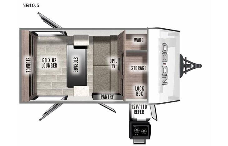 Representative floor plan provided by a trusted RVshare partner.