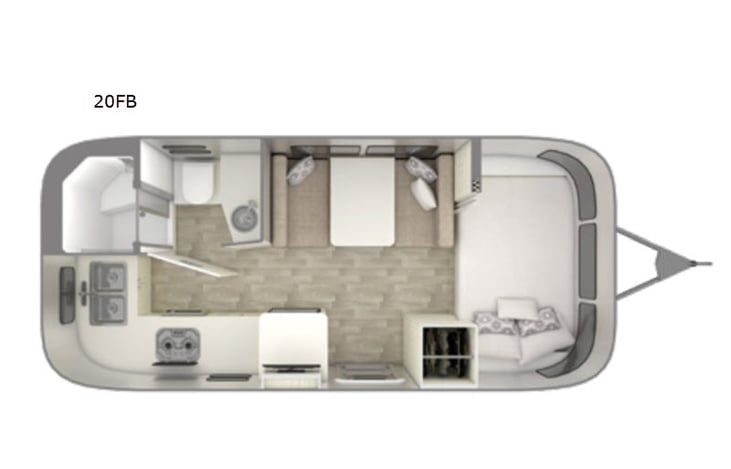 Representative floor plan provided by a trusted RVshare partner.