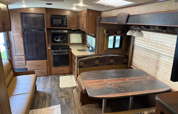 Couch and table turn into a bed! Sleeps 2 each