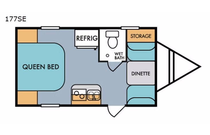 Representative floor plan provided by a trusted RVshare partner.