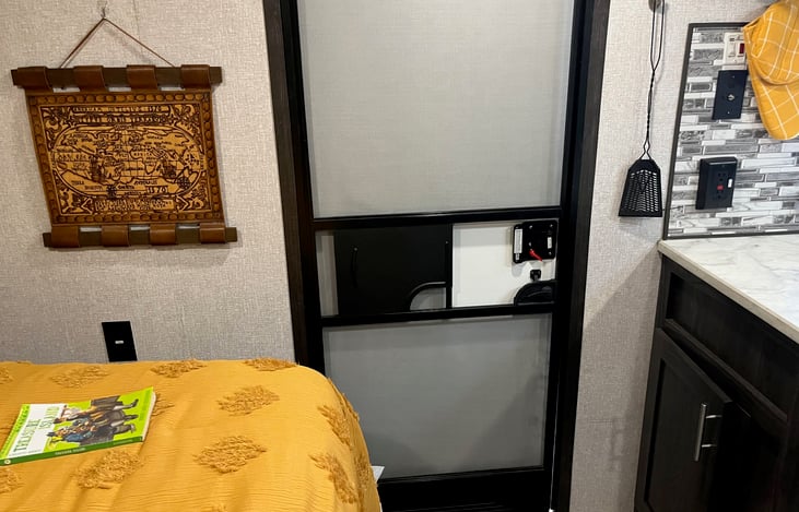 entry way, to the bottom right is where trash will be located