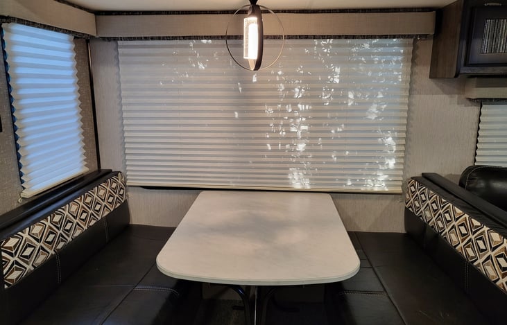 Dinette turns into a twin size bed (but large enough for two children)