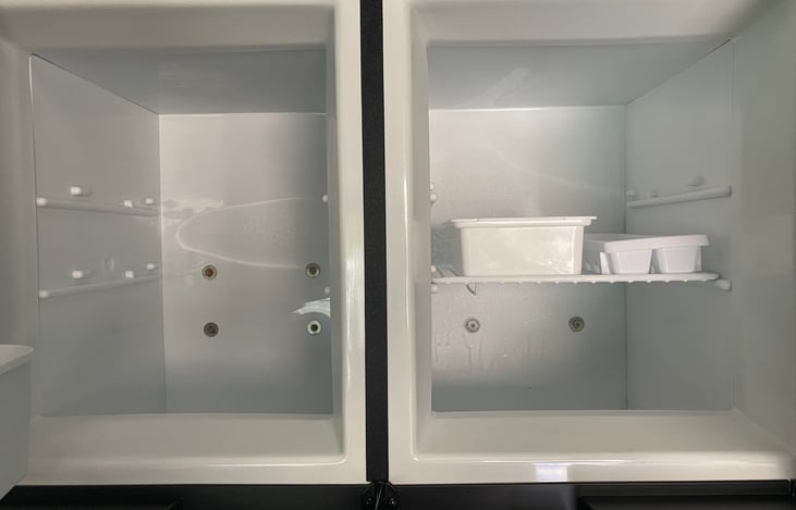 Freezer storage space