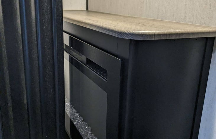 Gas fireplace for cooler fall nights