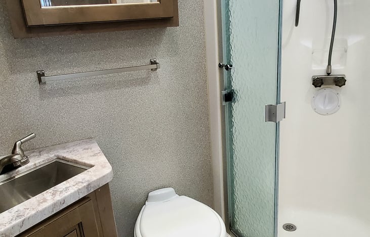 Master Bathroom with shower.