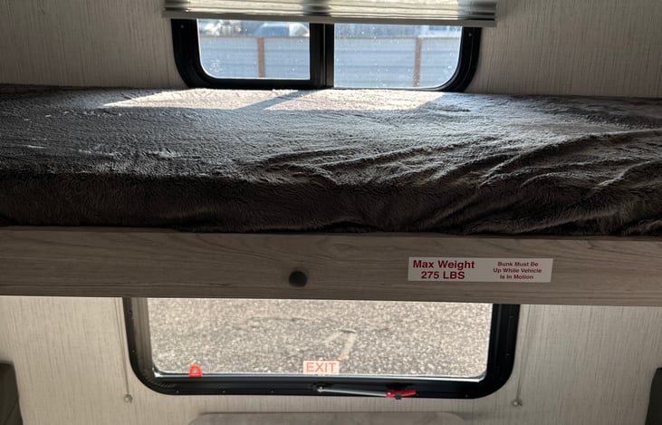 Right side of bunk room. Bottom can stay as dinette or convert into an individual bunk as well.