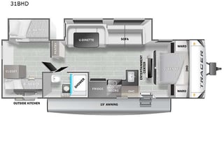 2021 Tracer w/ Private Bunkhouse & Outdoor Kitchen