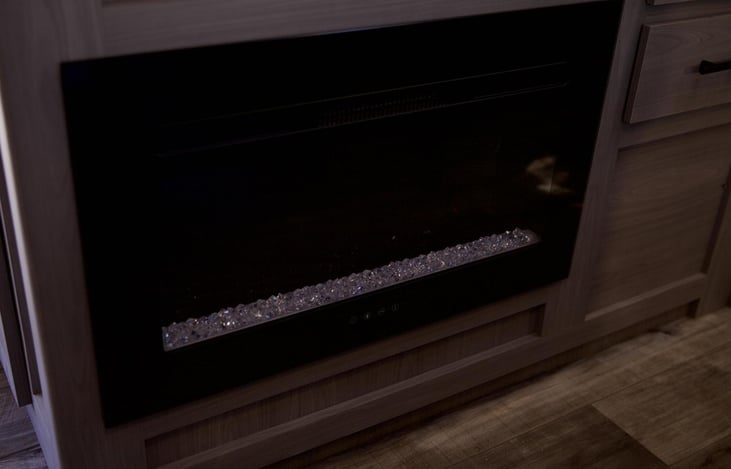 The electric fireplace can run very warm!