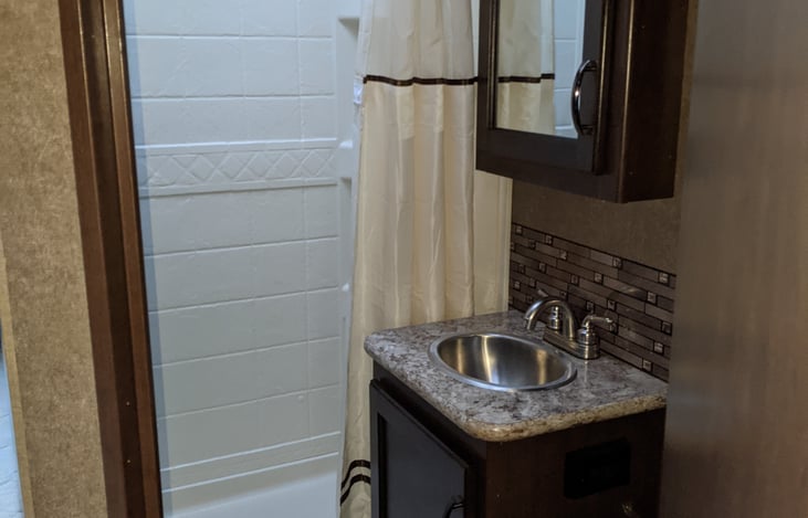 Bathroom shot because, who doesn't love bathroom shots!