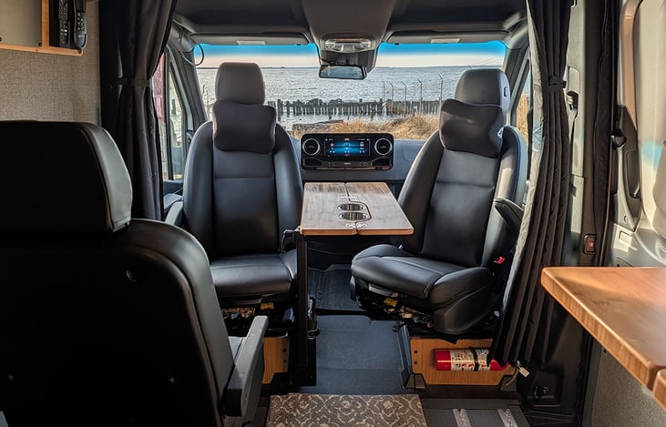 Rotating driver and passenger seats