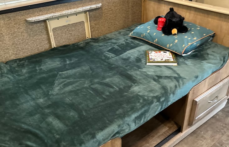 Dinette converted to bed