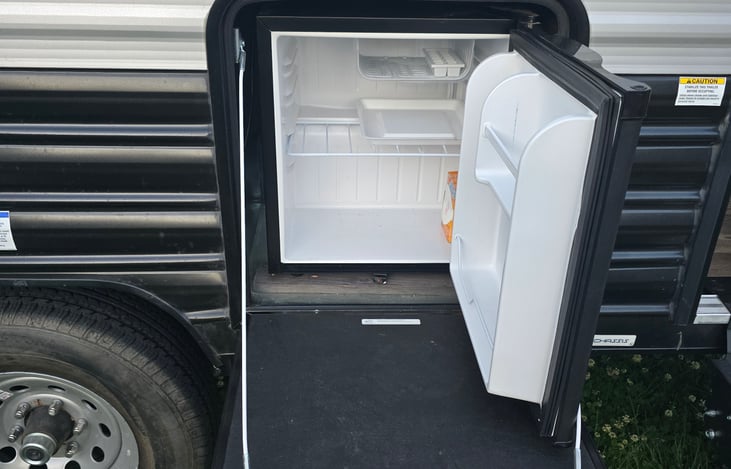 Outside mini fridge