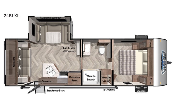 Representative floor plan provided by a trusted RVshare partner.