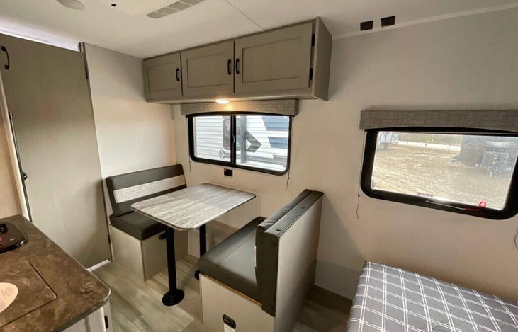 Single dinette that folds down to a bed