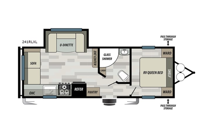 Representative floor plan provided by a trusted RVshare partner.