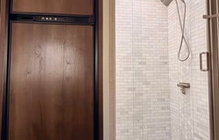 RV with updated shower