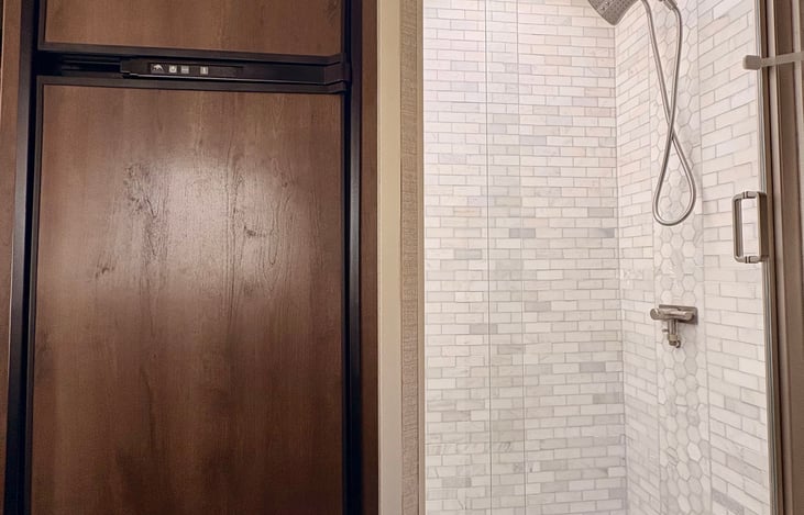 Updated Shower next to fridge