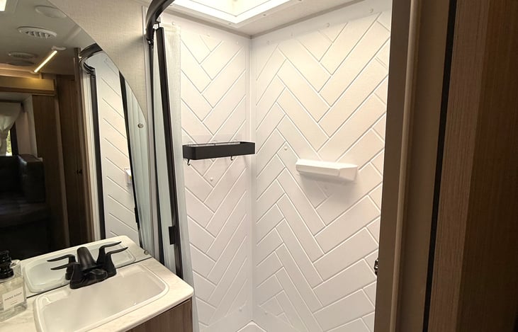 “Full bathroom with shower.”