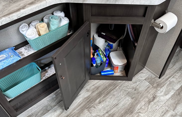 Washcloths, hand towels , flushable wipes and shower necessities.