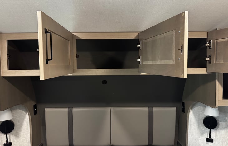 Storage above bed