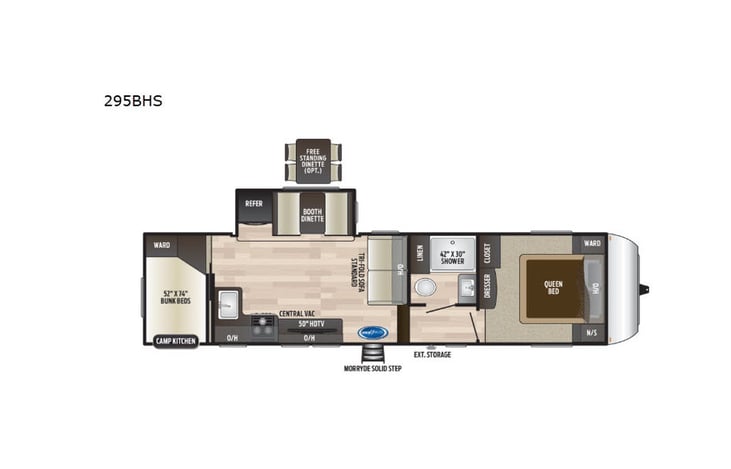 Representative floor plan provided by a trusted RVshare partner.