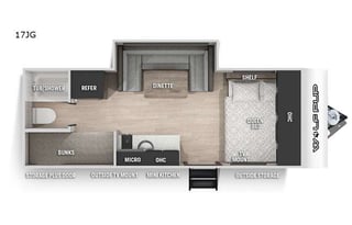 Perfect Family Get-Away 2021 Wolf Pup 17JG with Bunks