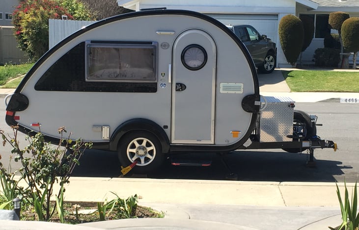 T@B Zero, retro tear drop camper.  Tiny house on wheels with wet bath and kitchen sink.