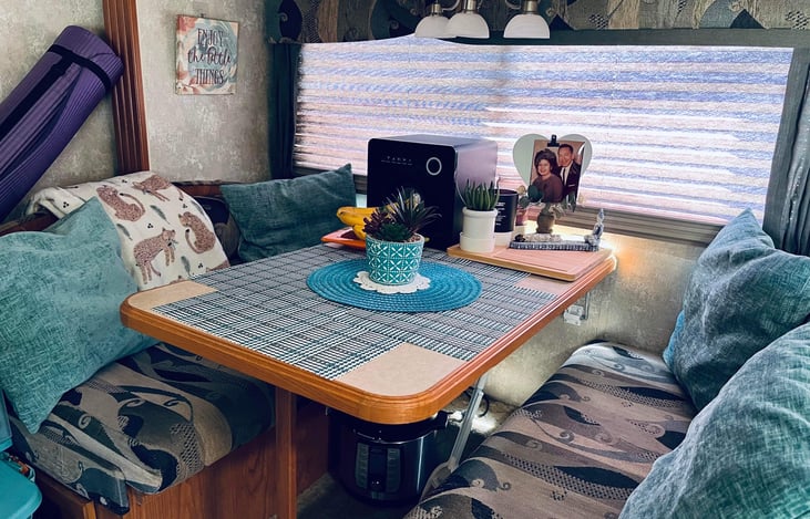 Cozy dinner table or sitting area