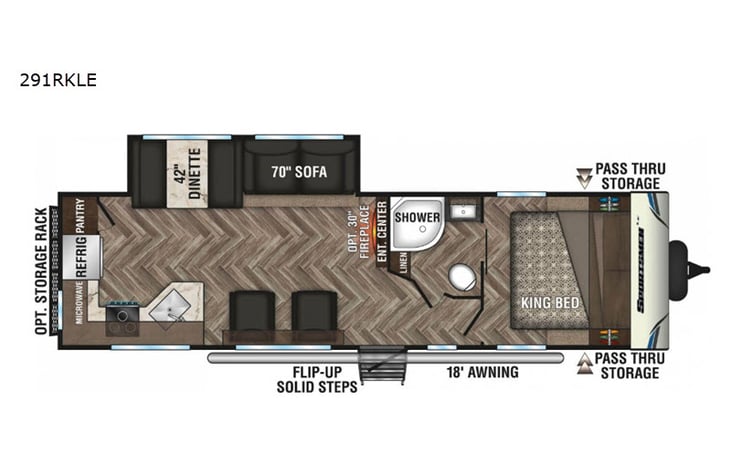 Representative floor plan provided by a trusted RVshare partner.