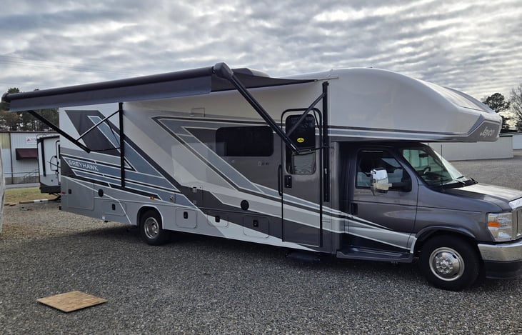 Adjustable power awning.