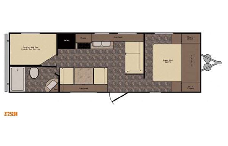 Representative floor plan provided by a trusted RVshare partner.