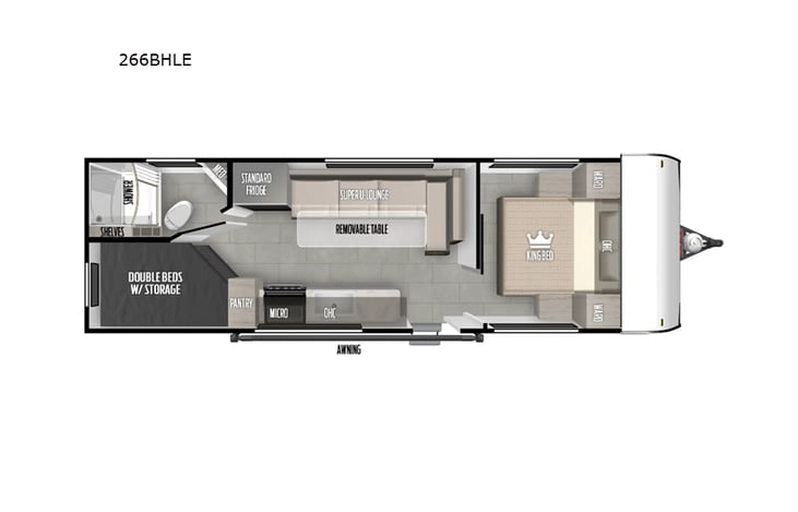 Representative floor plan provided by a trusted RVshare partner.