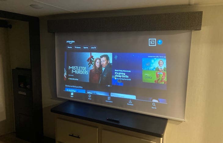 Projector TV in Master Bedroom