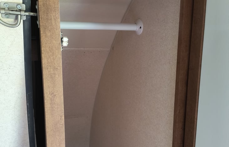 Right of bed storage / closet