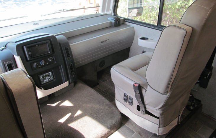 Copilot, passenger seat with lots of leg room!