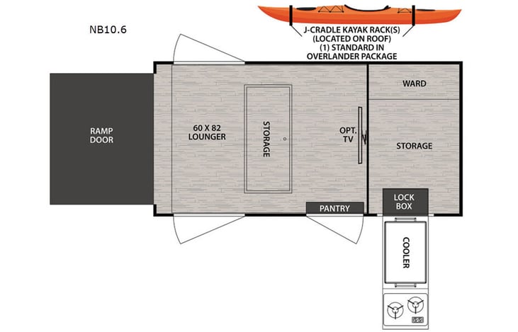 Representative floor plan provided by a trusted RVshare partner.
