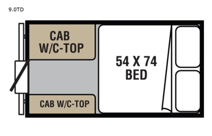 Representative floor plan provided by a trusted RVshare partner.