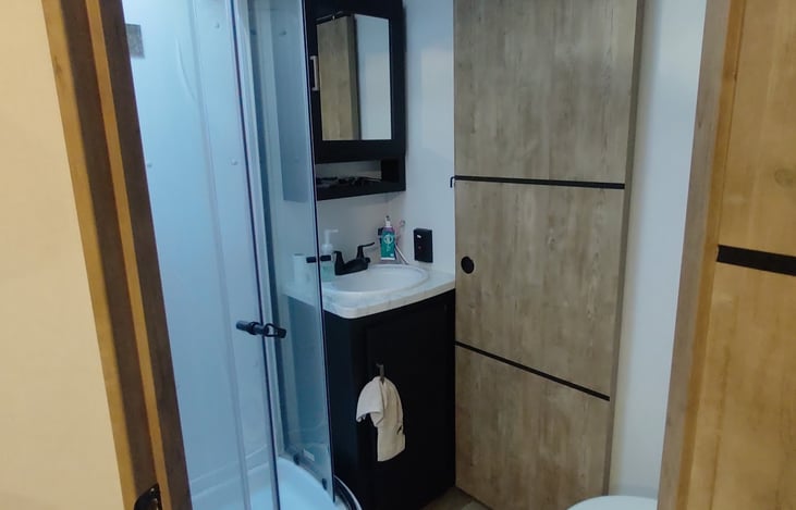 Large Shower and Bathroom