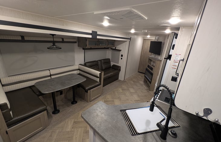 Kitchen and Living room area